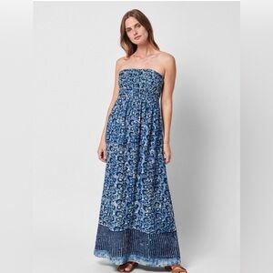 Faherty Brand Margarita strapless linen dress